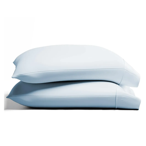 TEXAS LINEN CO. 100% Organic Cotton Percale Pillow Cases Standard/Queen Size Set of 2 - Percale Pillowcases Standard/Queen, Cooling Pillow Cases for Sleeping, Cotton Pillow Covers - Light Blue