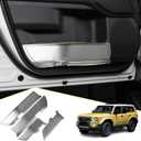JYCDC Compatible with 2025 Toyota Land Cruiser 2024 Prado LC250 Stainless Steel Door Protection Panel, Protecting Your Door Decorative Panel from Kicking and Scratching 4Pcs(Silver)