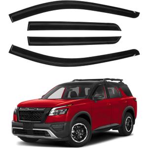 Window Visors Rain Guards for 2022-2025 2026 Nissan Pathfinder Accessories, Outside-Mount Side Window Wind Deflectors Vent Visors Shades Rainproof 4PCS