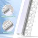10 Pack 3.3ft/1Meter Plaster-in Recessed Drywall Led Strip Diffuser Aluminum Channel Profile for LED Strip Trimless Lighting Wall and Ceiling, 10M