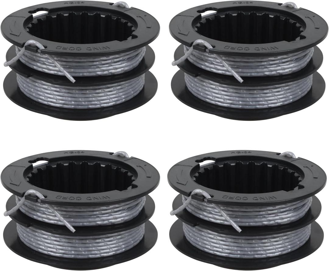 4 Pack 17ft .080" SB00L00 String Trimmer Replacement Spool for Greenworks ST60V ST60V-T0 80V ST80L200 Front Mount String Trimmer Refills Dual Line 2901619 2906302
