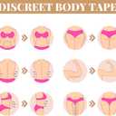 Geiserailie 50 Pcs Tummy Lift Belly Stomach Tape Waterproof Tummy Lifting Body Tape Body Control Precut Adhesive Strips for Women Saggy Loose Skin Flat Stomach Back Fat Belly(Oval)