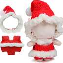 17cm Doll Clothes, 3-Piece Handcrafted Crochet Doll Clothes - Premium Dolls Outfit with Accessories, Hand Crocheted Hat, Sweaters, Bag