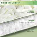 HomKdom Queen Mattress Topper, Thick Mattress Topper Queen for Back Pain, Viscose Derived from Bamboo Pillow Top, Cooling Mattress Topper for Hot Sleepers, 1200 GSM Down Alternative Fill