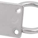 uxcell 304 Stainless Steel 6mm Thickness Ring Square Shape Fixed Pad Eye Plate 2pcs