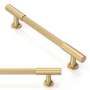 Asimerdeco 10 Pack Champagne Bronze Cabinet Pulls 5 Inch(128mm) Honey Bronze Kitchen Cupboard Handles Solid Heavy Duty Zinc Alloy Drawer Pulls