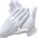2 x 3 Pairs White Cotton Gloves for Dry Hands Eczema SPA Moisturizing - Work Glove Liners for Serving Costume Inspection
