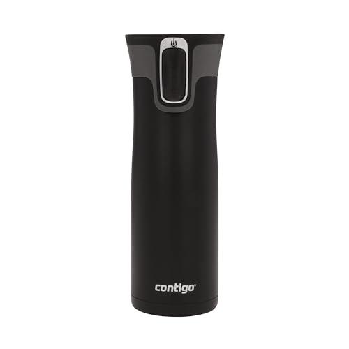 Contigo West Loop 2.0 Stainless Steel Travel Mug with Leak-Proof Lid, Vacuum-Insulated Mug for Coffee and Tea, Matte Black, 20 oz (591 mL)