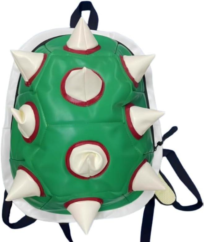 Green Turtle Thorn Backpack Cosplay Costume Accessories Props Casual Laptop Backpack, Medium