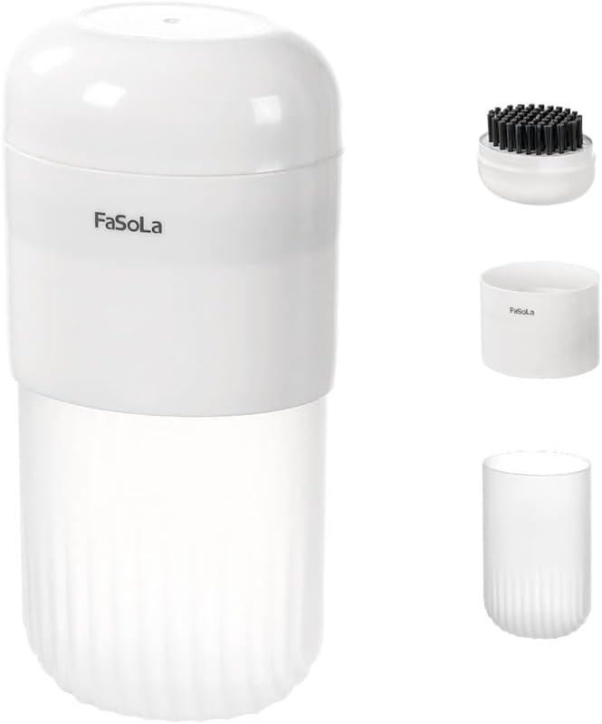 Leakproof Bar Travel Soap Case for Shower, Portable Soap Container,Dish with Lid for Bathroom, Soap Holder Travel with Brush (White)