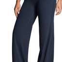 Aoxjox Women's Workout Athlenza Straight Leg Bottoms High Waist Lumastretch Gym Yoga Pants 31" (Navy, Small)