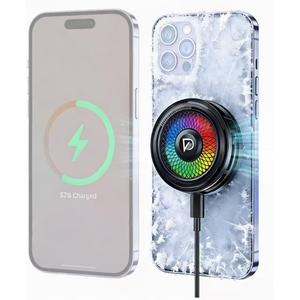 Doge&Vollar 25W Qi2 Certified Magnetic Charger with Cooling System - Phone Cooler for Gaming, Magsafe Charger for iPhone 17/16/15/14/13/12 Series