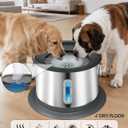 UPSKY 14L No Spill Dog Water Bowl, Stainless Steel Spill Proof Dog Bowl with Water Window, Dual-Suction Anti-Slip Large Capacity Slow Drinking Bowl with Floating Disk for Large Dogs & Messy Drinkers