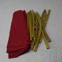 Metal Arch Stand and Cover Set,1 Burgundy Spandex Fitted Backdrop with 1 Gold Wedding Arched Stand Frame for Parties Birthday Baby Shower Bridal Banquet Decoration (6.6FT)