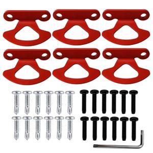 Tie Down Hooks Anchor, Compatible with Ford F150, 2004-2017 Styleside, 2001-2010 Explorer Sport Trac,2 Sets of Boltsself-Tapping Screws and Dacromet Screws 6pcs. (Red)