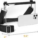 3 x FANGSUN Clear Crossbody Bag Stadium Approved, Clear Purse for Women, Transparent Shoulder Messenger Handbag for Concert Sport