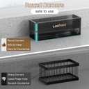 Sponge Holder for Kitchen Sink, Large Sink Caddy Durable Anti-Rust PET, Removable Rack & Rounds Corners, Kitchen Sink Organizer for Counter Bathroom Vanity (Black)