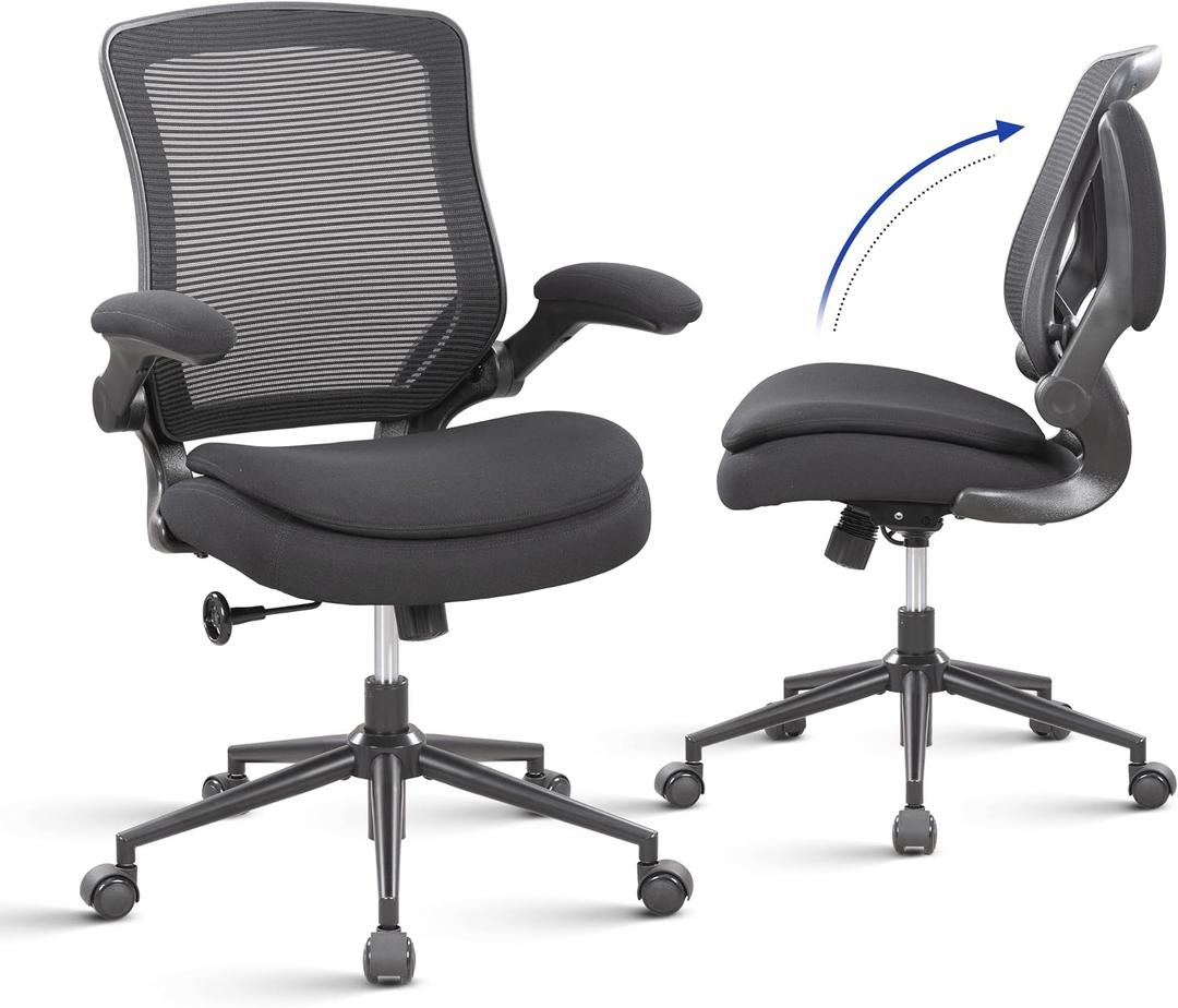 BOLISS Ergonomic Office Chair Breathable Mesh Mid-Back Computer Desk Chair, Regular Height