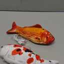 TOOGE 2 Pack 9" Floppy Fish Cat Toys with SilverVine and Catnip for Indoor Cats for Small Dogs Interactive Automatic Flopping Fish Cat Kicker Toys for Cats Puppy Small Dog (Koi + Red Koi)