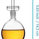 HAIZEEN 5 oz / 150 ml No Funnel Needed Olive Oil & Vinegar Dispenser Glass Cruet Decanter for Kitchen,Lab glassware seal handicraft Keeps Fresh Longer