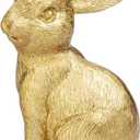 MAIBAOTA Large Gold Bunny Easter Decoration for Home Spring Decoration for Home Table Decor Rabbit Figurines (4.3*2.9*2.1 inches)