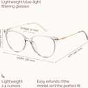 Gaoye Blue Light Blocking Glasses - Trending Round TR90 Frames, Metal Arms, UV400 Protection - Matching Soft Case  3-black+tea Leopard+transparent, Clear