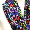 Di Capanni Cancer ribbon infinity scarf women Oncologists survivors doctors nurse chemotherapy chemo (Black)