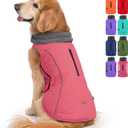 EMUST Dog Vests for Winter, Fleece Lined Dog Coat for Cold Weather Warm Pet Jackets for Small Medium Large Dogs, Pet Dogs Apparel for Cold Weather, Pink, XXXL