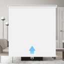 SHADEMOON Cordless Blackout Window Roller Shades, Pull Down Spring System Indoor Blinds, Room Darkening Waterproof UV Blocking Thermal Insulated Fabric for Home Office (White, Width 15", Height 72")