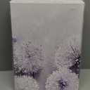 iHAPPYWALL 3 Pieces Lavender Dandelion Canvas Wall Art Abstract Wish Flower Butterfly Picture for Bathroom Bedroom Kitchen Wall Decor Ready to Hang 12x16inchx3pcs (Purple)