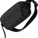 tomtoc 1.5L Sling Bag with RFID Blocking, Crossbody Bag Minimalist Chest Shoulder Pack for Men and Women, Water-resistant Lightweight Casual Waist Fanny Pack for Travel, Daily Use (Black)