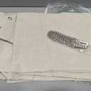 Seasonwood Beige Linen Shower Curtain Farmhouse Bathroom Decor 72x78 Inches