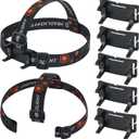 Lenporl 5 PCS Headlamp Holder Mounting Clip Buckle Headlight Flashlight Mount Stand for Slonik and Most Other 22mm -26mm LED Headlamps Flashlight Rechargeable with Headband(Not Include Head Lamp)