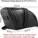 Bicycle Seat Bag Water Proof,Bike Pack Under Seat,Wedge Saddle Bag for Bike,Cycling Accessories (black)
