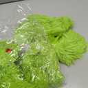 Realspring 6 Pack Lime Green Furry Christmas Stockings Ornaments for Xmas Tree Green Christmas Hanging Stocking Decorations Cozy Faux Fur Treat Bag for Party Fireplace Home Mantel Decor