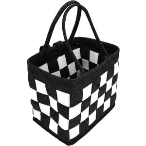 Bike Basket Front for Bike, Woven Felt Bicycle Handlebar Basket for Adults, Detachable Storage Basket for Commuting, Shopping, Picnic, Daily Riding Accessories