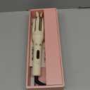 Rotating Curling Iron, Automatic Curling Iron with 4 Temperature & 3 Timer, Hair Waver with Anti-Tangle, Anti-Scald and Auto-Off, Double Voltage Automatic Curl for Hair Styling (White)