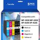 Remanufactured Ink Cartridge Replacement for Epson 212 212XL T212 T212XL Ink Cartridges Combo Pack for Expression Home XP-4100 XP-4105 Workforce WF-2830 WF-2850 Printer (5 Pack)