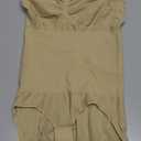 BRABIC Womens' Seamless Sleeveless V-Neck Bodysuit Shapewear Tummy Control, M/L