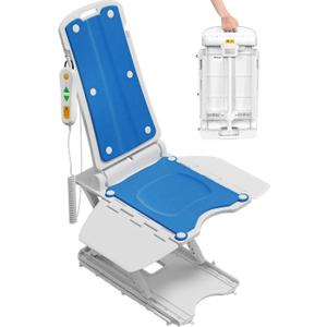PPOLB Electric Chair Lift - Floor Lift for Elderly Falls, Support Up to 308 LB, IPX8 Waterproof Bath Lift, Foldable & Wireless Rechargeable Design, Quick-Rise Assist for Disabled