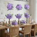 6PCS Purple Artificial Flower Balls Wedding Centerpieces for Tables