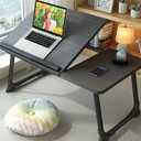 Laptop Desk for Bed Couch, Lap Desk for Laptop, Portable Laptop Stand for Desk, Small Adjustable Laptop Desk, Foldable Bed Table for Laptops and Writing, Bed Tray Table with Cup Holder(Black)