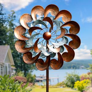 Large Wind Spinners Outdoor - 84" H Kinetic Metal Garden Decor