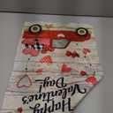 RABUSOFA Happy Valentines Day House Flag 28x40 Inch Double Sided Outside, Love Hearts Rustic Anniversary Yard Outdoor Flag Decorations Red