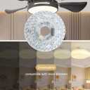 4.92'' LED Ceiling Fan Light Retrofit Kit, 18W Flush Mount Ceiling Light Replacement, 3CCT (3000K/4000K/6000K) Dimmable, for Hampton Bay, Harbor Breeze, Flush Mount Ceiling Lights