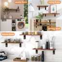 6x16x1/5inch Shelf Brackets, 2PCS Heavy Duty Wall Mount Metal L Brackets for Shelves, Black Coated Floating Shelf Support Brackets for DIY Decorative (16Inch)