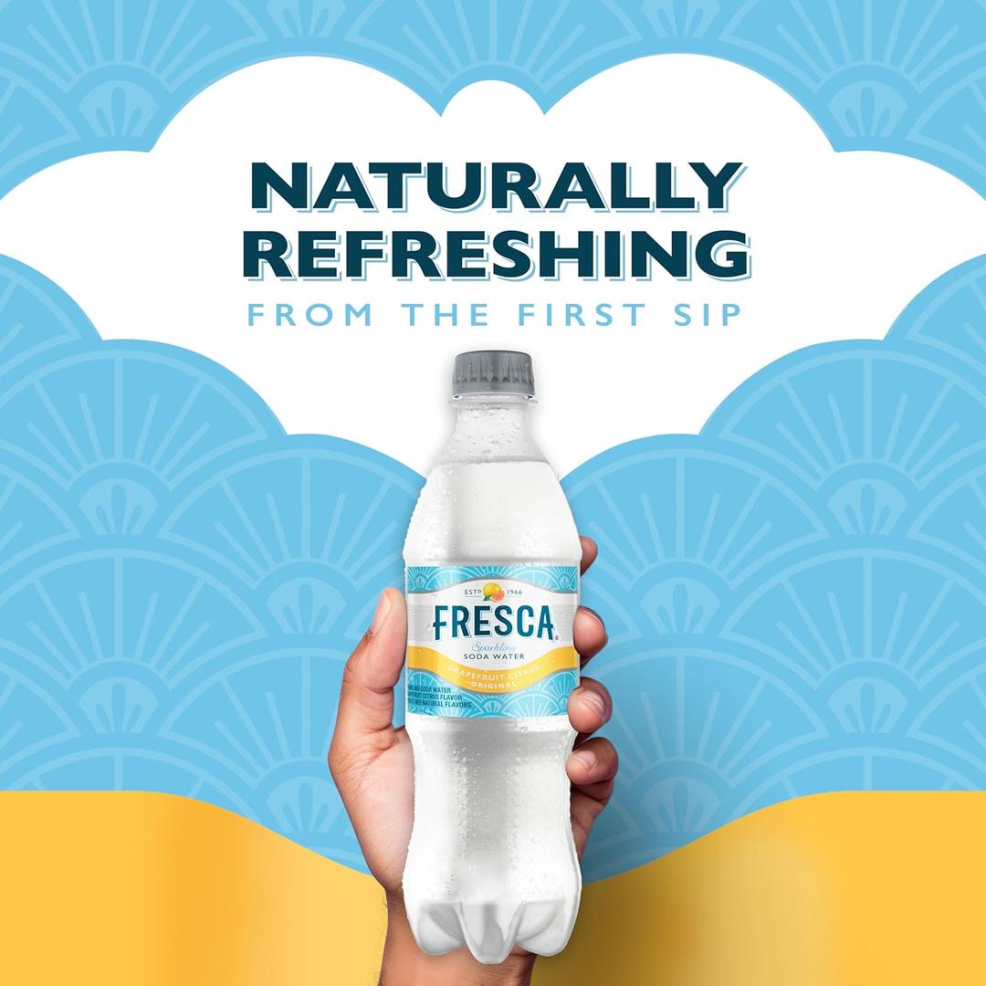 Fresca Citrus Soda Soft Drink, 16.9 fl oz Bottles, 24 pack BB Feb 23/26