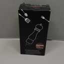 Wooden Salt and Pepper Grinder Set 8 Inch Manual Salt and Pepper Mill with Tray Adjustable Coarseness Refillable Wood Grinders with Gold Bottle Label for Kitchen Christmas Home Gift(Wood Color)