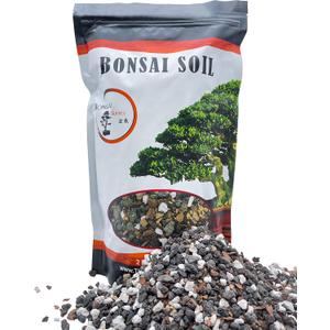 Bonsai Soil All Purpose Mix | Fast Draining Pre Blend (2 Quart Bag) Plant | Pumice, Lava, Calcined Clay and Pine Bark  Potting Pre Mixed Bonsai Plant Soil Mixture By The Bonsai Supply