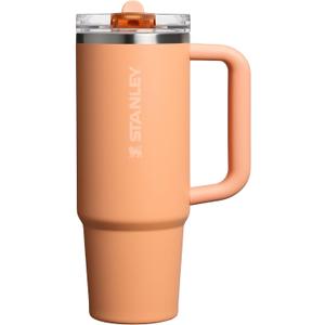 STANLEY Quencher ProTour Flip Straw Tumbler with Leakproof Lid 30 oz | Built-In Straw and Handle | Cup Holder Compatible for Travel | Insulated Stainless Steel Cup | BPA-Free | Apricot